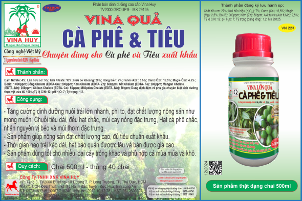 VINA QUẢ – CHUYÊN CHO CÀ PHÊ & TIÊU XUẤT KHẨU